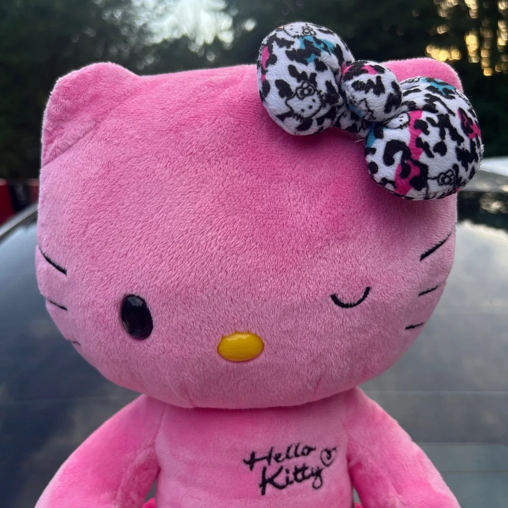 Build-A-Bear Hello Kitty Plush Pink 2012 Leopard Print Bow Tutu Stuffed Animal